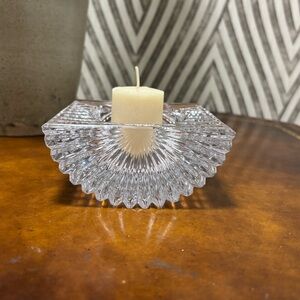 Beautiful vintage crystal glass trinket/candle holder